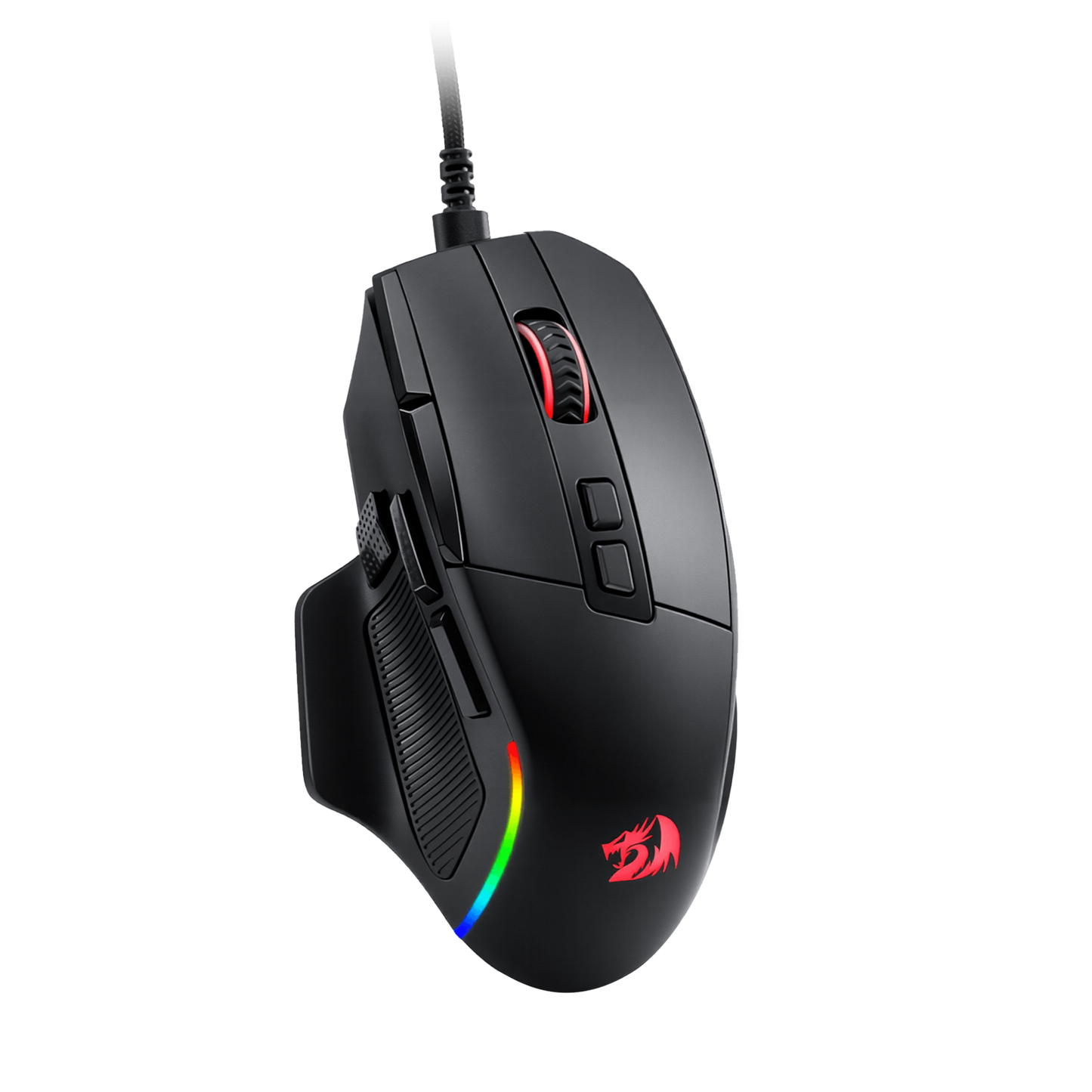 Redragon M925 Wired Gaming Mouse, 24,000 Max DPI Optical Gaming Mouse with 10 Programmable Buttons, Ergonomic Natural Grip Build, Software Supports DIY Keybinds & DPI, Black