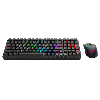 Redragon S162 3-Mode Wilreess Gaming Keyboard & Mouse Combo, 99 Keys K744 RGB GamingKeyboard and 8000 DPI M693 Gaming Mouse Bundle