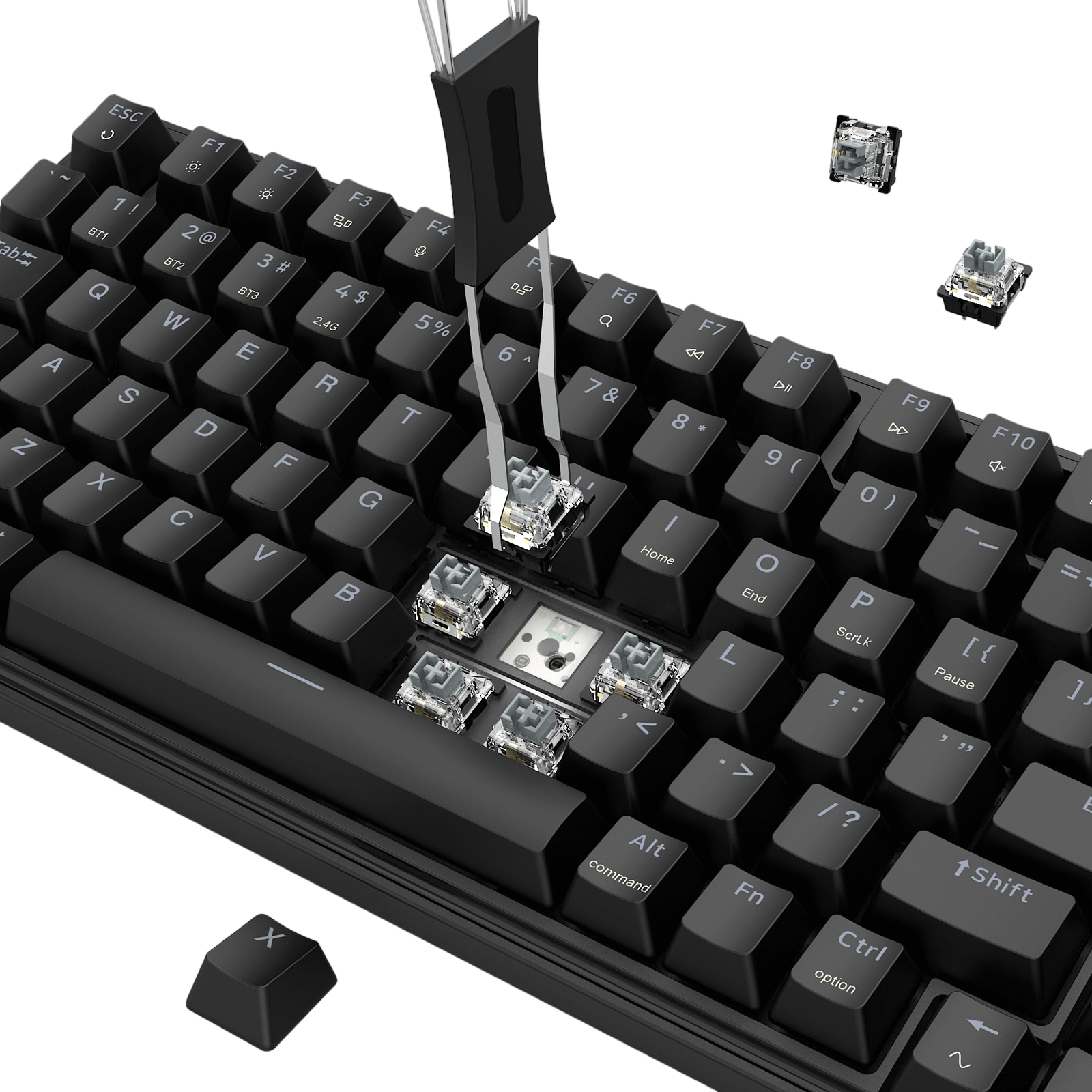 Redragon S162 3-Mode Wilreess Gaming Keyboard & Mouse Combo, 99 Keys K744 RGB GamingKeyboard and 8000 DPI M693 Gaming Mouse Bundle