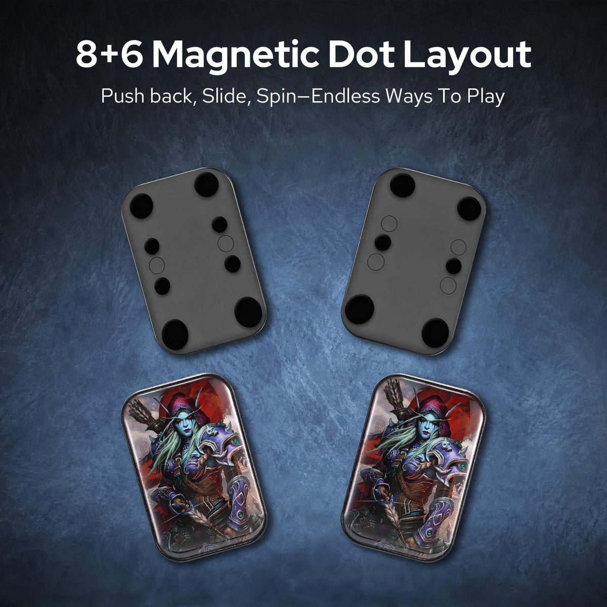 World of Warcraft Official Licensed Fidget Toys Adults, High-Quality Aluminum Alloy & Strong Magnets, Magnetic Sliding, Tactile Click Feedback, Office, Home, Travel, Gaming Desk, Relieves Stress, Increases Focus, Replaces Bad Habits
