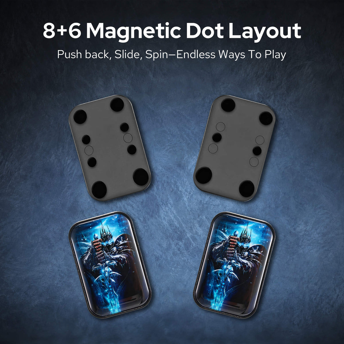 World of Warcraft Official Licensed Fidget Toys Adults, High-Quality Aluminum Alloy & Strong Magnets, Magnetic Sliding, Tactile Click Feedback, Office, Home, Travel, Gaming Desk, Relieves Stress, Increases Focus, Replaces Bad Habits