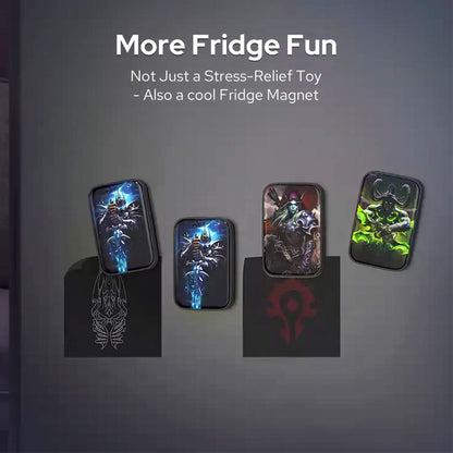 World of Warcraft Official Licensed Fidget Toys Adults, High-Quality Aluminum Alloy & Strong Magnets, Magnetic Sliding, Tactile Click Feedback, Office, Home, Travel, Gaming Desk, Relieves Stress, Increases Focus, Replaces Bad Habits