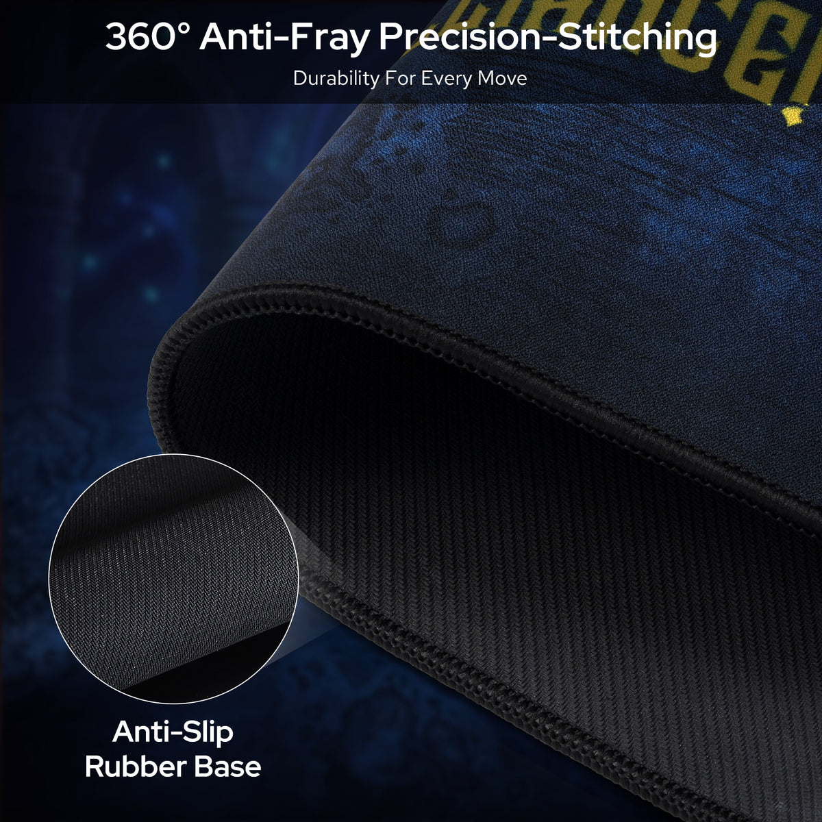 Blizzard Wow Themed Symbol Gaming Mouse Pad, XL Desktop Keyboard Mat
Cloth Cover with Stitched Edge, Smooth Tracking & Stability, Never-Slip Rubber, Official Licensed