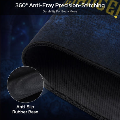 Blizzard Wow Themed Symbol Gaming Mouse Pad, XL Desktop Keyboard Mat
Cloth Cover with Stitched Edge, Smooth Tracking & Stability, Never-Slip Rubber, Official Licensed