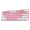 FIZZ K617 60 White & Pink Mechanical keyboard