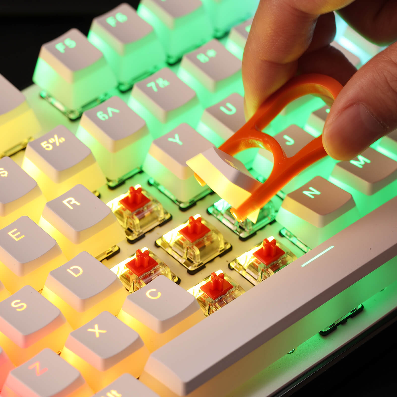 Pudding Keybacks PBT Double Shot 108 Pudding Keycaps Set for Mechanical Keyboards ...